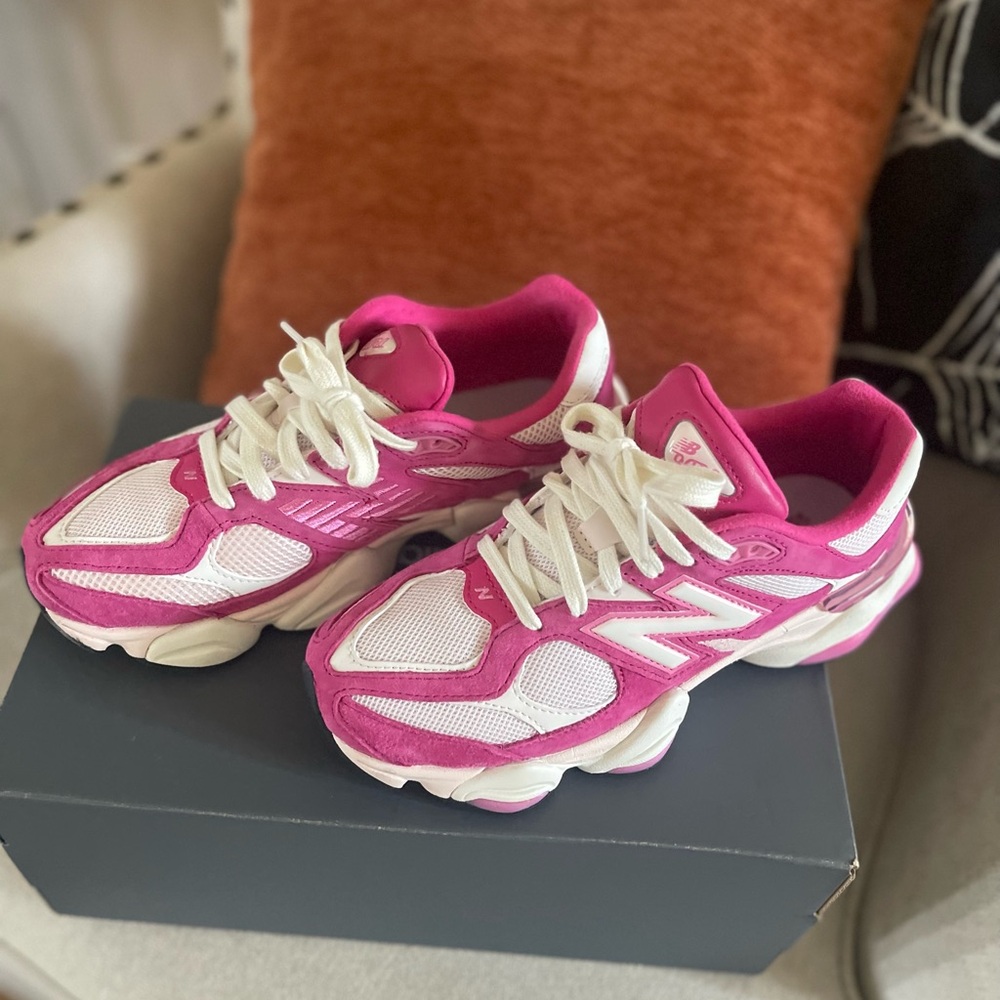 Women's Pink & White 9060 New Balance Sneakers